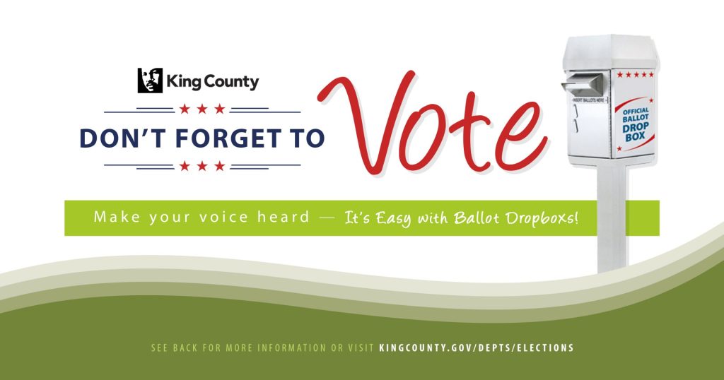 Ballet Box Postcard | Don't Forget to Vote | King County